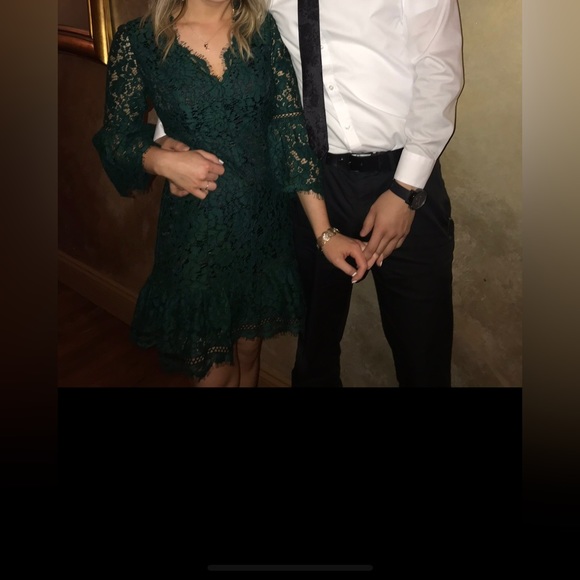 Eliza J Green Lace Dress - Picture 4 of 4